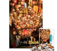 Puzzle difficile per adulti da 1000 pezzi Via delle Lanterne di Osaka puzzle antistress per adulti decorazione per la casa impegnativo da completare (dimensioni 38x52cm)