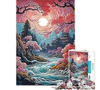 Puzzle difficile per adulti da 1000 pezzi villaggio giapponese puzzle vintage per adolescenti ideale per passare il tempo in casa durante le vacanze attività divertenti gioco stimolante regalo 50x75cm