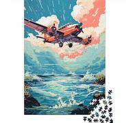 Puzzle Difficile Per Adulti Da 1000 Pezzi Vintage Airplane Adventure-2 Puzzle Per Adolescenti Gioco Per Famiglie Vacanza A Casa Passatempo Impegnativo Da Completare 38x26cm/1000pcs