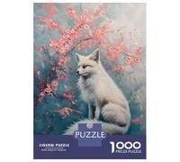 Puzzle Difficile Per Adulti Da 1000 Pezzi White Fox Cherry Blossom Puzzle Giocattolo Decorazione Da Parete Analisi E Logica Regali Per Amici E Familiari 52x38cm/1000pcs