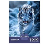 Puzzle Difficile Per Adulti Da 1000 Pezzi White Tiger in Water Puzzle Per Adulti Gioco Pratico Difficile Regalo Di Compleanno, Regali, 38x26cm/1000pcs