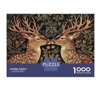 Puzzle Difficile Per Adulti Da 1000 Pezzi William Morris Deer Floral Art Puzzle Per Adolescenti Gioco Pratico Vacanza A Casa Passatempo Ottimo Regalo Per I Giocatori 38x26cm/1000pcs