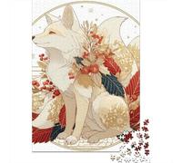 Puzzle Difficile Per Adulti Da 1000 Pezzi Winter Fox Illustration Puzzle Per Adolescenti Giochi Divertenti Regali Per Donne Sfida Da Completare 38x26cm/1000pcs