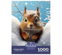 Puzzle Difficile Per Adulti Da 1000 Pezzi Winter Wonderland Squirrel Puzzle Per Adulti Giochi Rilassanti Migliora La Memoria Sfida Educativa 52x38cm/1000pcs