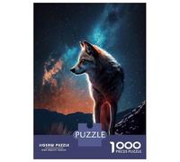 Puzzle Difficile Per Adulti Da 1000 Pezzi Wolf Under The Milky Way Puzzle Per Adulti Gioco Pratico Migliora La Memoria Ottimo Regalo Per I Giocatori 38x26cm/1000pcs