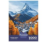 Puzzle Difficile Per Adulti Da 1000 Pezzi Zermatt Switzerland Mountain Village Puzzle Per Adulti Gioco Rompicapo Analisi E Logica Regali Per Amici E Familiari 38x26cm/1000pcs