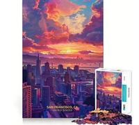Puzzle difficile per adulti di San Francisco, California, USA, 1000 pezzi, ideale per stimolare la memoria, favorire la calma e la tranquillità, con taglio liscio, un classico regalo (50x75cm)