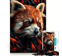 Puzzle difficile per adulti Il mio simpatico amico panda rosso, 1000 pezzi, gioco di intelletto, momento di relax, taglio di qualità, (38x52cm)
