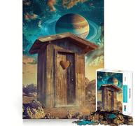 Puzzle difficile per adulti "Latrina nello spazio" da 1000 pezzi, con memoria di forma, facile da assemblare, per il tempo libero e come regalo artistico (50x75cm)