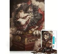 Puzzle difficile per adulti "Lupo Guardiano Mitico" da 1000 pezzi, gioco di logica, divertimento rilassante, opera d'arte ben definita (50x75cm)