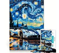 Puzzle difficile per adulti "Notte stellata" con auto Pagani Zonda R, 1000 pezzi, per un'esperienza rilassante e piacevole, con dettagli nitidi e unici 50x75cm