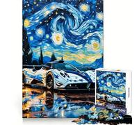 Puzzle difficile per adulti "Notte stellata" con auto Pagani Zonda R, 1000 pezzi, per un'esperienza rilassante e piacevole, con dettagli nitidi e unici 50x75cm