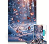 Puzzle difficile per adulti "Paese delle farfalle e della neve", 1000 pezzi, sfida mentale, svago rilassante, taglio preciso, regalo memorabile (50x75cm)