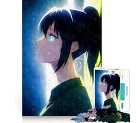 Puzzle difficile per adulti "Ragazza pensierosa" ad acquerello, 1000 pezzi, per rafforzare la memoria, alleviare lo stress, bordo di alta qualità, opera d'arte 50x75cm