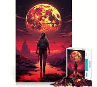 Puzzle difficile per adulti "Red Planet Female Soldier" da 1000 pezzi, gioco di logica fine, divertente e rilassante, con bordi precisi, regalo pensato (50x75cm)