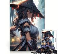 Puzzle difficile per adulti Ronin Samurai Woman, 1000 pezzi, stimola la memoria, favorisce la calma, taglio liscio, classico regalo (38x52cm)