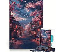 Puzzle difficile per adulti "Sakura Nightscape" da 1000 pezzi, gioco di logica e abilità per tutta la famiglia, taglio preciso, oggetto da collezione (50x75cm)