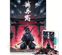 Puzzle difficile per adulti "Samurai davanti al cancello Torii", 1000 pezzi, gioco di logica e abilità per tutta la famiglia, taglio preciso, oggetto da collezione (38x26cm)
