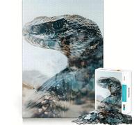 Puzzle difficile per adulti "Serpente a sonagli nella sabbia", 1000 pezzi, rompicapo rilassante, arte da assemblare, regalo speciale (50x75cm)