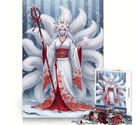 Puzzle difficile per adulti "Spirito innevato della Regina Kitsune" da 1000 pezzi, un rompicapo rilassante e distensivo, un regalo speciale (50x75cm)