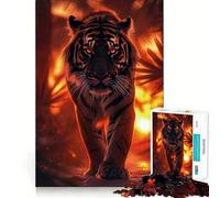 Puzzle difficile per adulti "Tigre al tramonto nella giungla", 1000 pezzi, gioco intelligente, divertimento casual, taglio preciso, regalo artistico 50x75cm