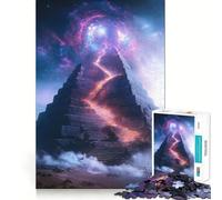 Puzzle difficile "Percorso della Piramide Mistica" per adulti, 1000 pezzi, gioco di logica stimolante, ideale per momenti di condivisione, bordi trasparenti, regalo perfetto (38x52cm)
