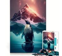 Puzzle difficile "Pinguino in Antartide" per adulti, 1000 pezzi, gioco di logica stimolante, ideale per momenti di condivisione, bordi trasparenti, regalo perfetto (38x26cm)