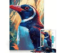 Puzzle difficile "Pinguino nella giungla" per adulti, 1000 pezzi, gioco di logica stimolante, ideale per momenti di condivisione, bordi trasparenti, regalo perfetto (38x52cm)