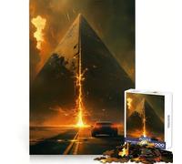 Puzzle difficile "Piramide dell'Apocalisse" per adulti, 1000 pezzi, memory foam, facile da assemblare, immagine rilassante, regalo artistico (38x26cm)