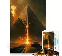 Puzzle difficile "Piramide dell'Apocalisse" per adulti, 1000 pezzi, memory foam, facile da assemblare, immagine rilassante, regalo artistico (38x26cm)