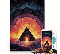 Puzzle difficile "Piramide Mistica" per adulti, 1000 pezzi, gioco di logica, divertimento rilassante, opera d'arte ben definita (50x75cm)