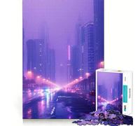 Puzzle difficile Purple City per adulti, 1000 pezzi, gioco di logica, semplice e divertente, taglio di precisione, regalo di Natale (38x26cm)