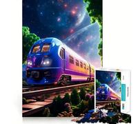 Puzzle difficile "Purple Station" per adulti, 1000 pezzi, memory foam, facile da assemblare, per il tempo libero, regalo artistico (38x26cm)