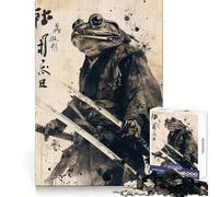 Puzzle difficile "Rana Samurai" per adulti, 1000 pezzi, gioco di logica e abilità, per tutta la famiglia, con intagli precisi, oggetto da collezione (38x26cm)