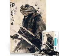 Puzzle difficile "Rana Samurai" per adulti, 1000 pezzi, gioco di logica e abilità, per tutta la famiglia, con intagli precisi, oggetto da collezione (38x26cm)