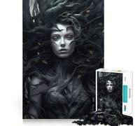 Puzzle difficile "Regina delle Tenebre" per adulti, 1000 pezzi, gioco intelligente da fare a casa, divertente da assemblare, regalo festivo (38x26cm)