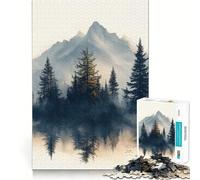 Puzzle difficile "Riflesso di montagna" per adulti, 1000 pezzi, gioco di logica, divertimento rilassante, opera d'arte ben definita (38x52cm)