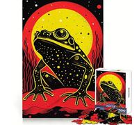 Puzzle difficile Riso Print Funky Frog per adulti, 1000 pezzi, gioco di logica e abilità, per tutta la famiglia, taglio preciso, oggetto da collezione (38x52cm)