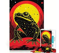 Puzzle difficile Riso Print Funky Frog per adulti, 1000 pezzi, gioco di logica e abilità, per tutta la famiglia, taglio preciso, oggetto da collezione (38x52cm)
