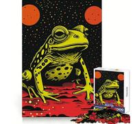 Puzzle difficile Riso Print Funky Frog per adulti, 1000 pezzi, gioco di logica fine, divertente e rilassante, bordi puliti, regalo premuroso (38x52cm)