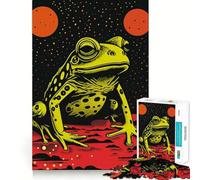 Puzzle difficile Riso Print Funky Frog per adulti, 1000 pezzi, gioco di logica fine, divertente e rilassante, bordi puliti, regalo premuroso (38x52cm)