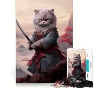Puzzle difficile Ronin Cat per adulti, 1000 pezzi, gioco di logica fine, divertente e rilassante, bordi puliti, regalo premuroso (50x75cm)