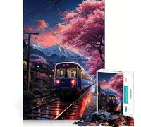 Puzzle difficile Sakura Sunset Express per adulti, 1000 pezzi, gioco di logica fine, divertente e rilassante, bordi puliti, regalo premuroso (38x26cm)
