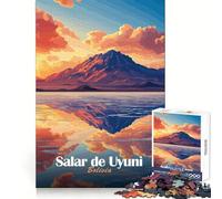 Puzzle difficile Salar de Uyuni al tramonto per adulti, 1000 pezzi, gioco di logica e abilità, per tutta la famiglia, taglio preciso, arte da collezione (38x26cm)