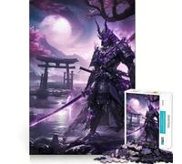 Puzzle difficile Samurai alla Porta Torii per adulti, 1000 pezzi, gioco di intelletto, momento di relax, taglio di qualità, (38x52cm)