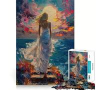 Puzzle difficile Scala per il Paradiso per adulti, 1000 pezzi, con funzione di richiamo, miglioramento, delicato, rilassante, con taglio netto, 38x26cm