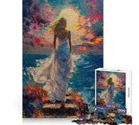 Puzzle difficile Scala per il Paradiso per adulti, 1000 pezzi, con funzione di richiamo, miglioramento, delicato, rilassante, con taglio netto, 38x26cm