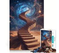 Puzzle difficile "Scala verso le stelle" per adulti, 1000 pezzi, stimola la memoria, calma, evasione, bordi stretti, regalo speciale 50x75cm