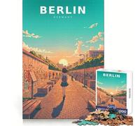 Puzzle difficile "Silenzio pastello al Muro di Berlino" per adulti, 1000 pezzi, gioco intelligente da fare a casa, divertente da assemblare, regalo festivo (50x75cm)