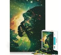 Puzzle difficile Silhouette Galaxy per adulti, 1000 pezzi, gioco di logica, legame familiare, taglio di precisione, calda sorpresa 50x75cm